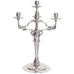 Friedrich Adler "OSIRIS" Five Arm Candelabra, 1900.