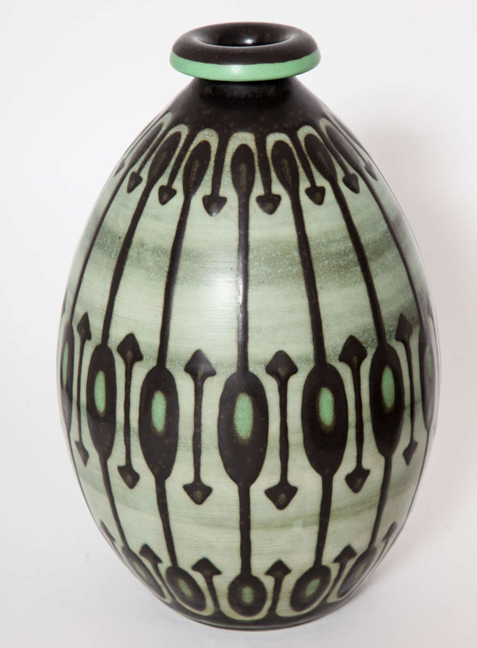 "KERAMIS" Art Deco Stoneware Vase by Charles Catteau 1925