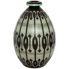 "KERAMIS" Art Deco Stoneware Vase by Charles Catteau 1925
