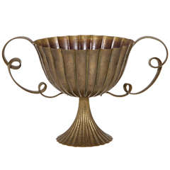 Antique Josef Hoffmann Brass Two-Handled Coupe, 1925