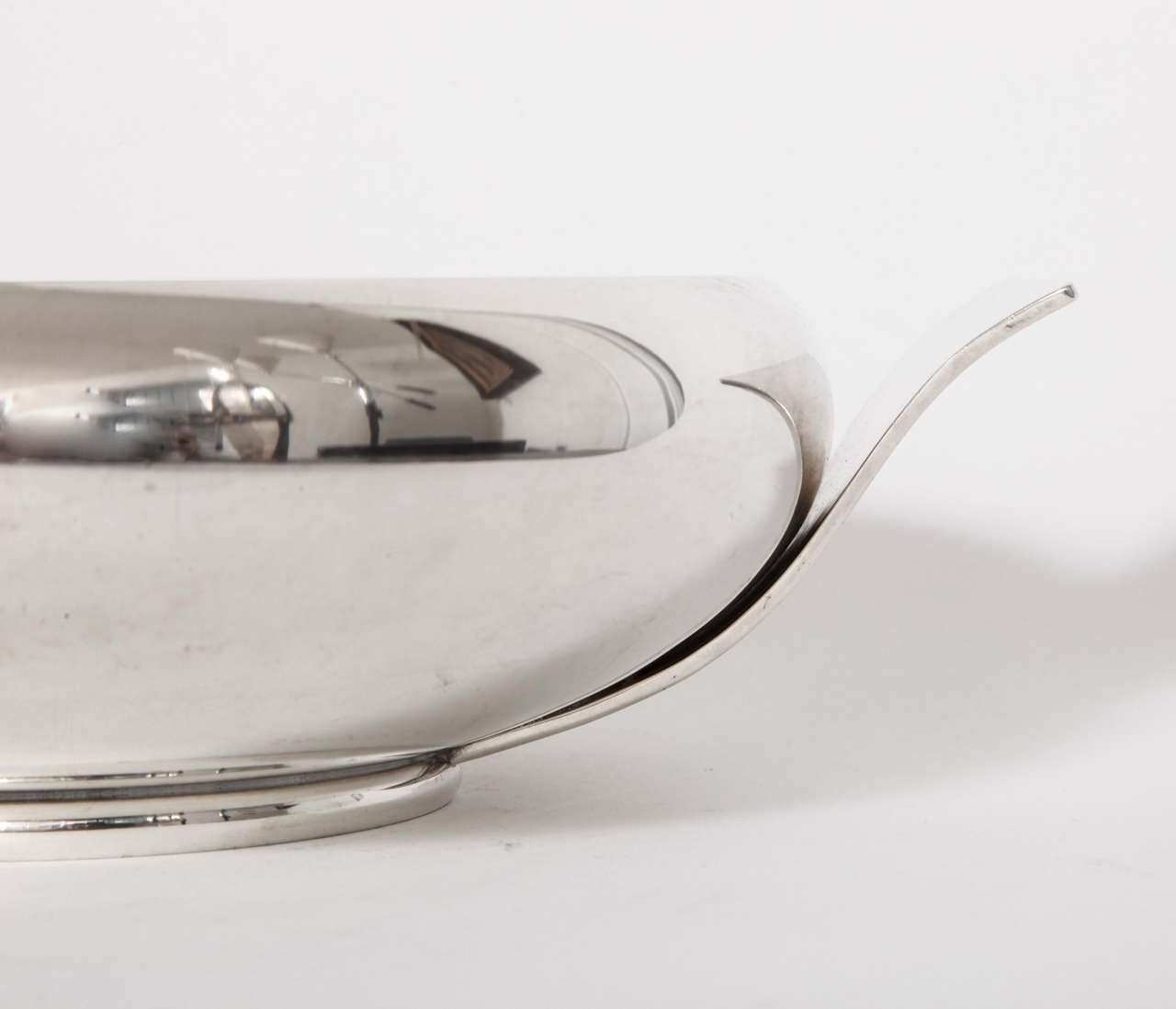 Modern Allan Adler Hand Made Sterling Handled Bowl For Sale