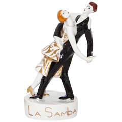 French Art Deco Porcelain "La Samba" ca. 1928