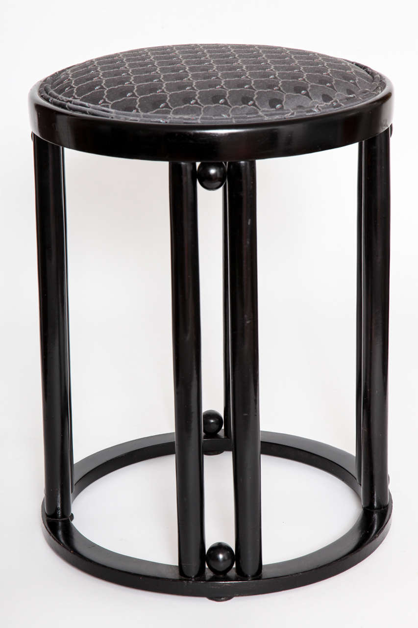 20th Century Josef Hoffmann, a Pair of Fledermaus Stools, Jacob and Josef Kohn, 1906