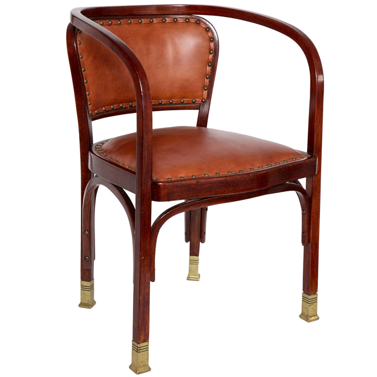 Vienna Secessionist Bentwood Chair Designed by Gustav Siegel For Sale