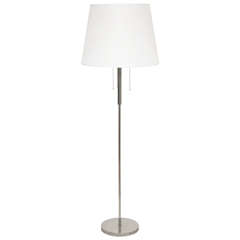 Art Deco Nickel Plated Brass Floor Lamp, Germany, 1930.