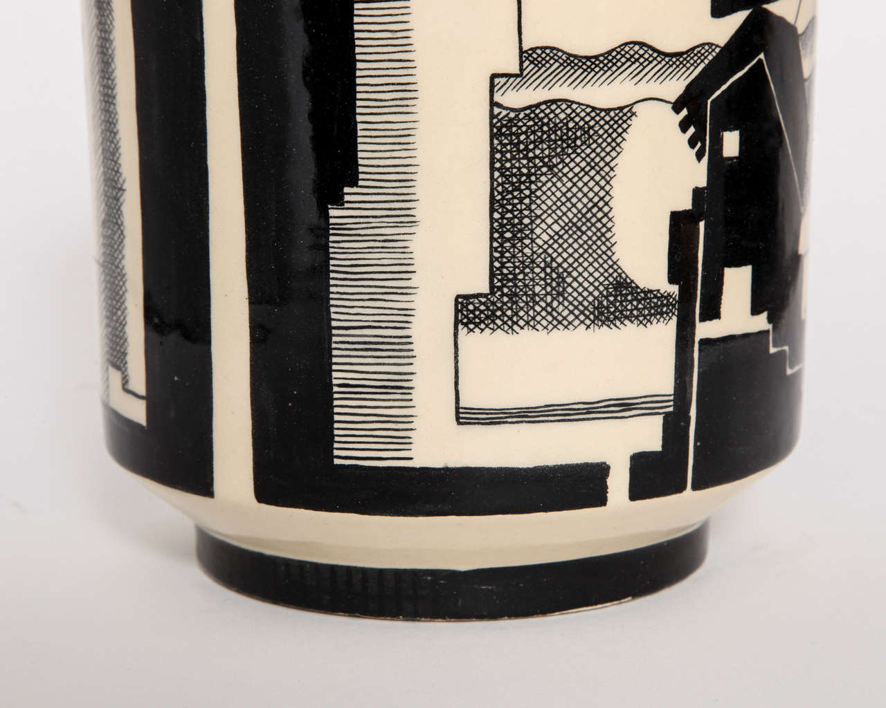 Robert Lallemant French Art Deco Ceramic Vase, 1928 1
