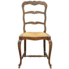 Antique Set of Four Country French Chairs