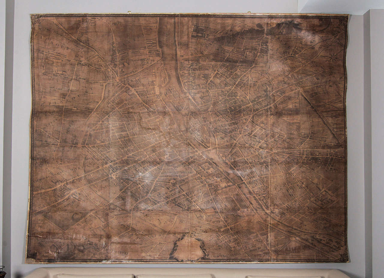 18th century footprint Paris map.