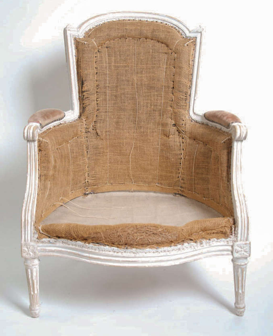 Carved Jean-Baptiste Sené 18th Century French Bergere For Sale