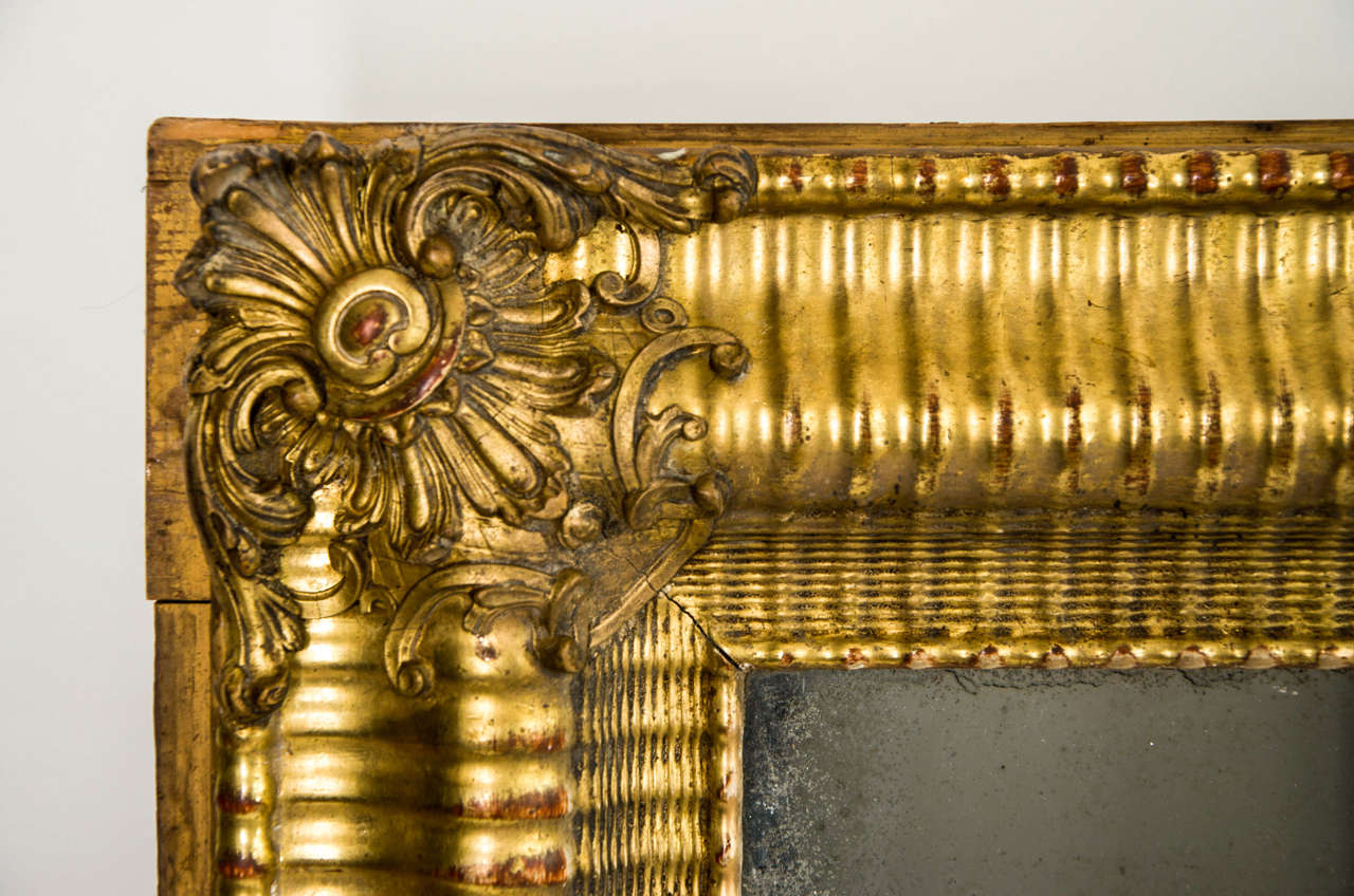 French Large 19th Century Gilt Mirror