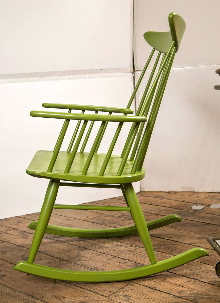 American Rocking Chair in the Style of Russel Wright for Conant Ball For Sale