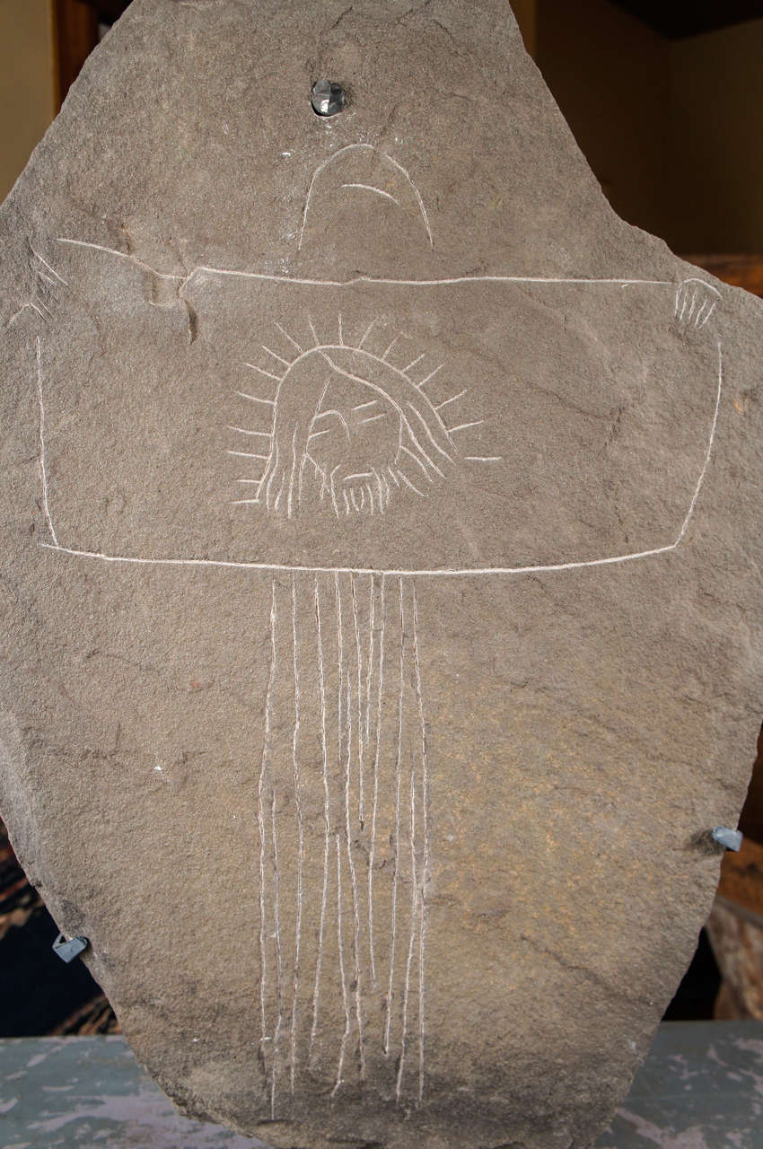 Veronica's Veil, Sculpture by Tomas Penning, Bluestone, 1930s In Good Condition For Sale In Hudson, NY