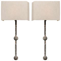 Pair of Iron Ball Sconces 7