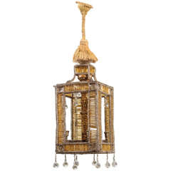 Rectangular Beaded Italian Chandelier