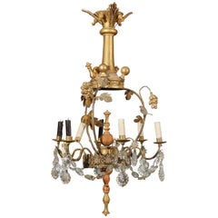 Italian Giltwood and Grapes Chandelier