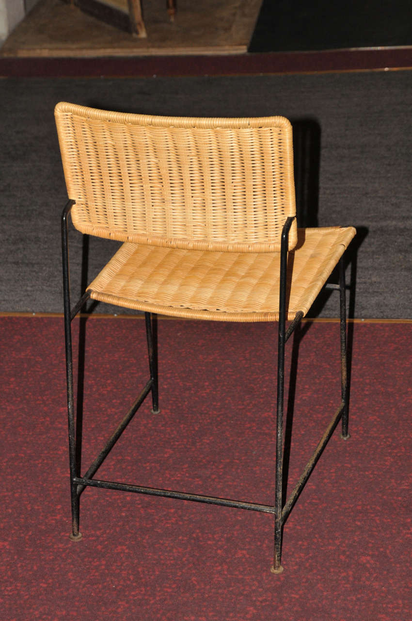Rattan Set of Ten 1950's Chairs For Sale