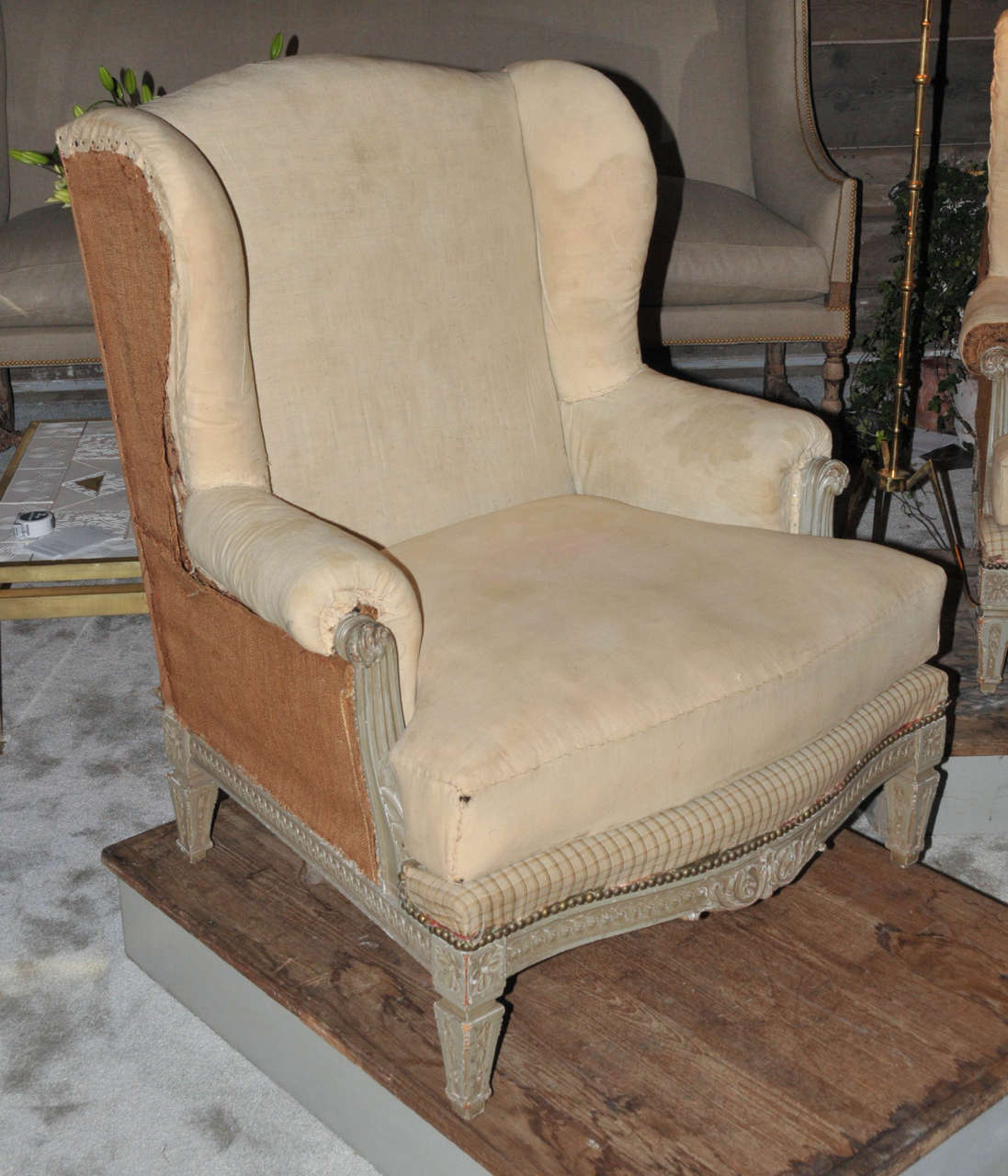 French Pair of 1920's Bergere Armachairs For Sale