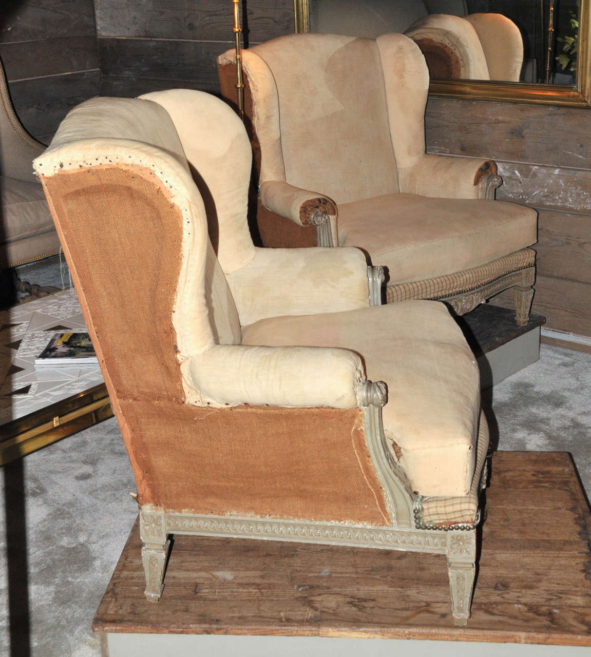 Pair of 1920's Bergere Armachairs For Sale 3