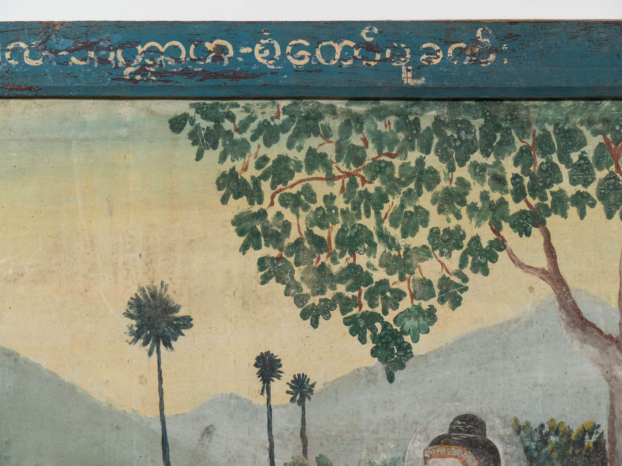 Burmese Temple Painting on Tin 1