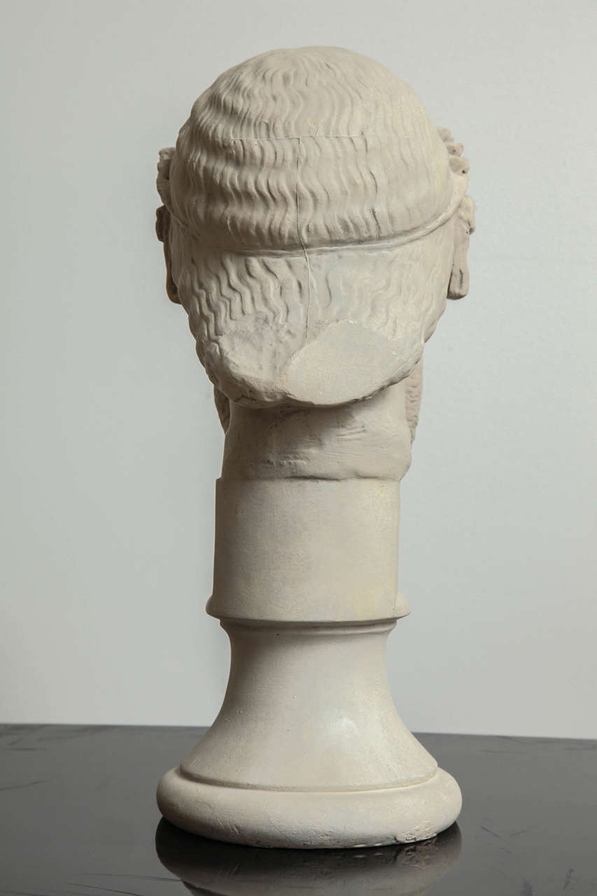 19th Century Baroque Style Plaster Cast Bust of Jupiter Trophonius