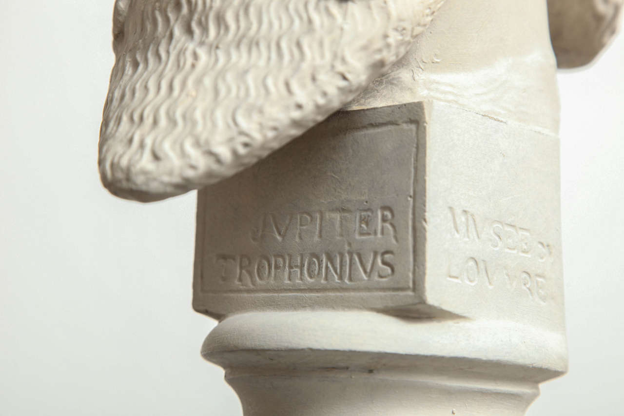 Baroque Style Plaster Cast Bust of Jupiter Trophonius 3