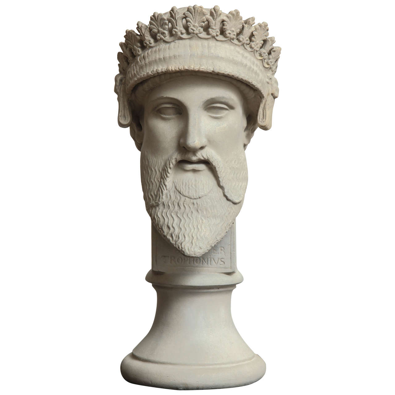 Baroque Style Plaster Cast Bust of Jupiter Trophonius