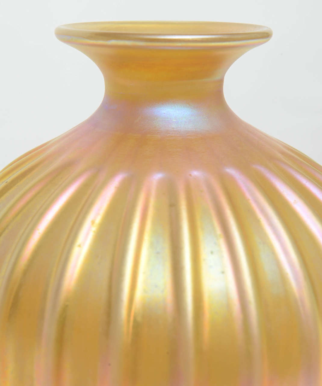 Murano Glass Gold Iridescent Murano Vase
