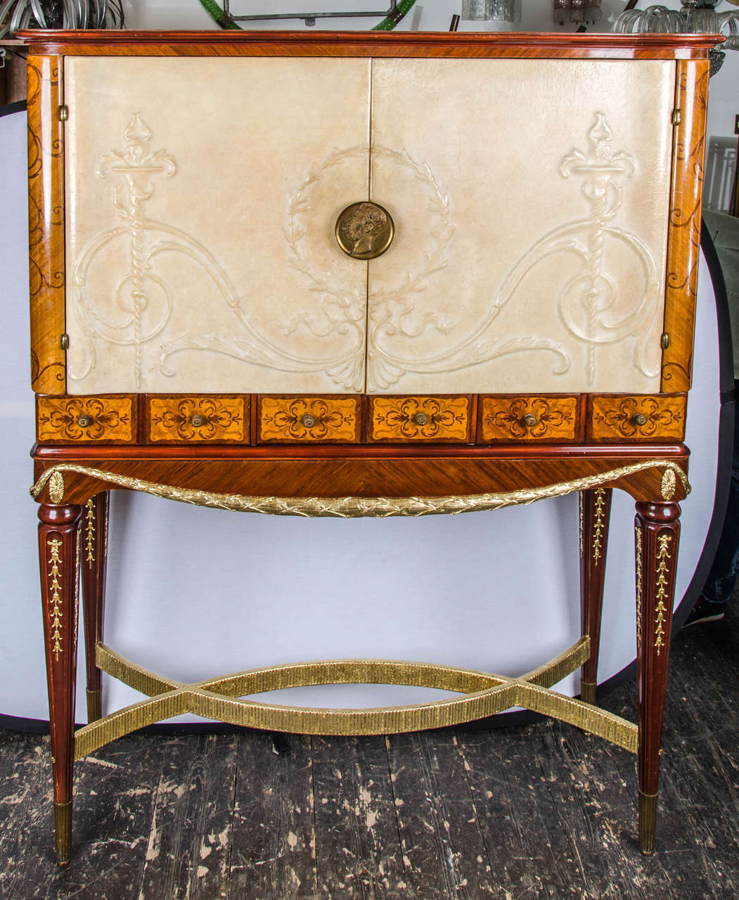 1920s Italian Art Deco Drink Bar/Cabinet