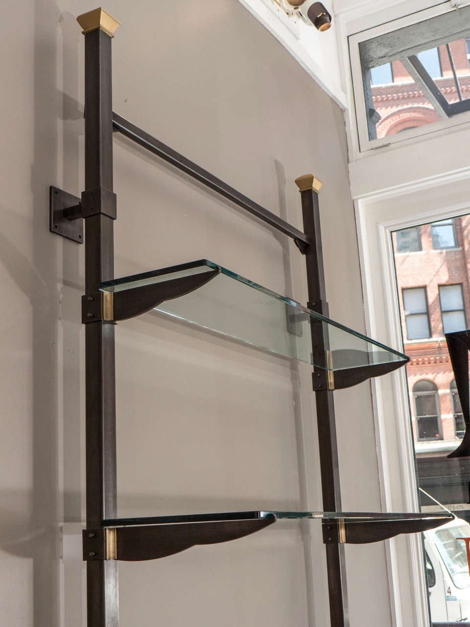 Viennese Secessionist Wall-Mounted Shelving System In Excellent Condition For Sale In Long Island City, NY