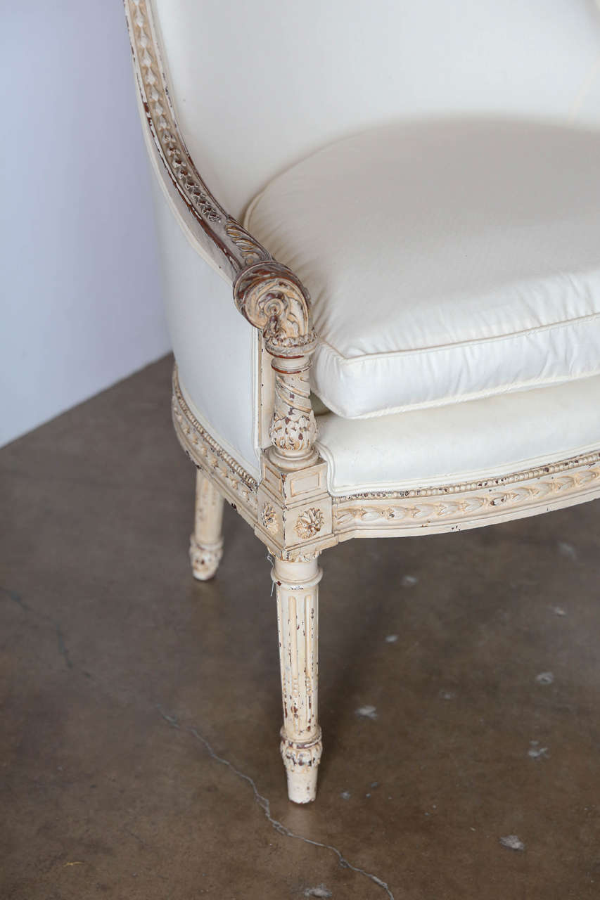 French Pair of Louis XVI Barrel Chairs