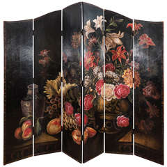 Italian Hand-Painted Folding Screen