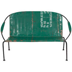 African Child Size Oil Barrel Settee