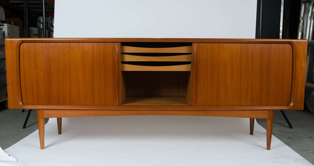 Mid-20th Century Danish Tambour Pedersen Sideboard