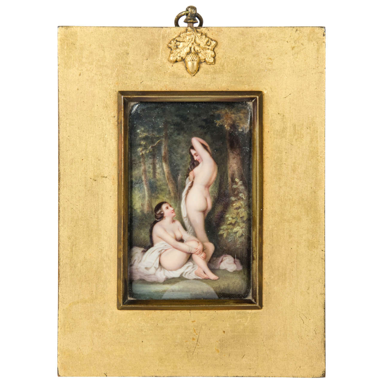 19th Century Erotic Porcelain Plaque For Sale