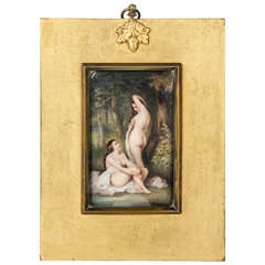 19th Century Erotic Porcelain Plaque
