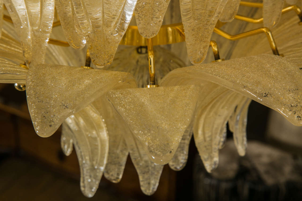 Large Murano Glass Palm Chandelier by Barovier, circa 1970 1