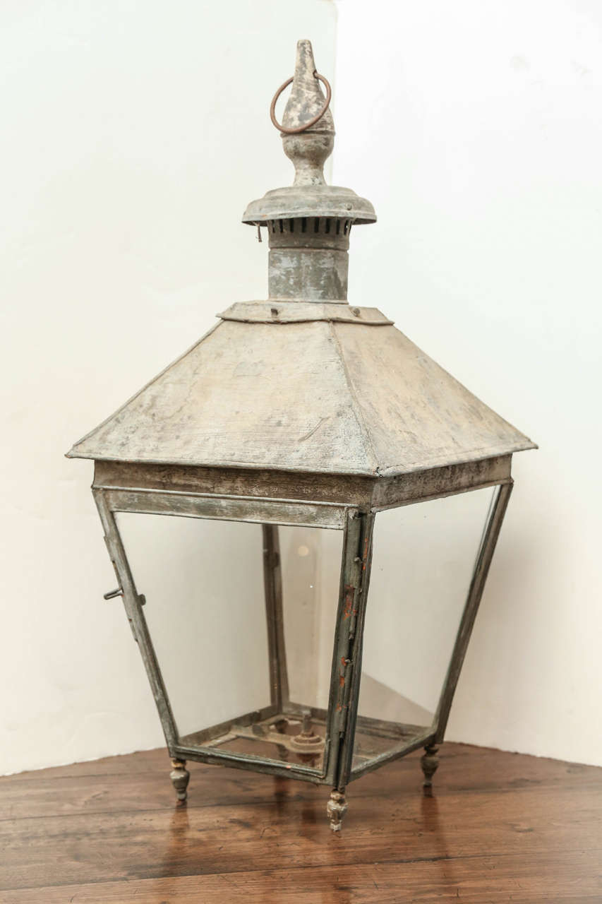Painted copper lantern from Provence.