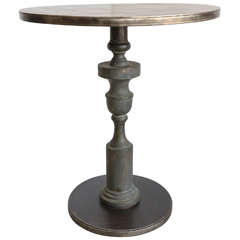 Side Table with Bronze Base