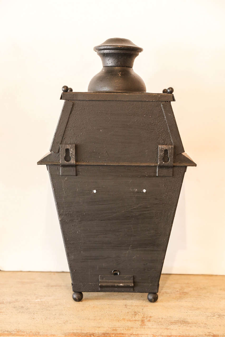 Early 20th Century Pair of Tole Wall Lanterns