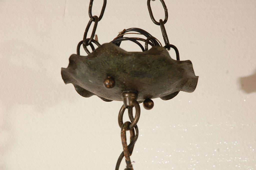 Antique Wrought Iron Chandelier 3