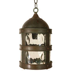 Vintage 1940's Hanging Copper Lantern