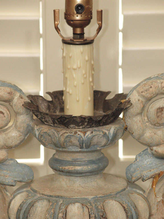 Pair of Italian Lamps In Distressed Condition For Sale In New Orleans, LA