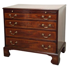 George III Inlaid Mahogany Bachelor's Chest of Drawers