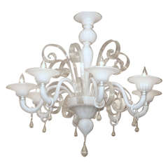 Original 8 lights Venetian Glass Chandelier