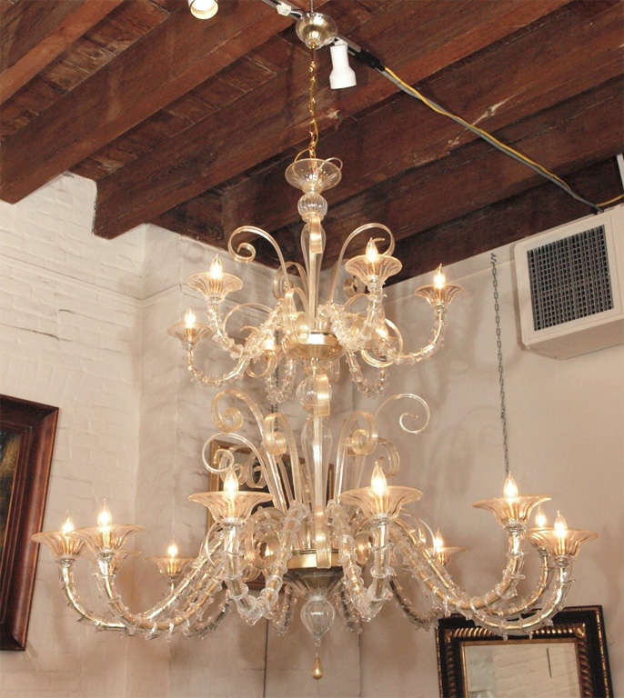 Original Venetian Glass Chandelier 18lights