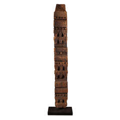 Wood Column on Stand