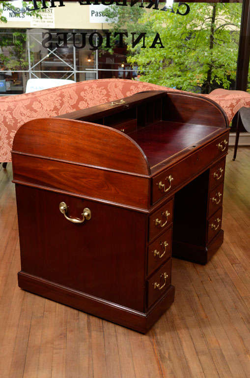 Rare George III Mahogany Double Pedestal Desk For Sale 1