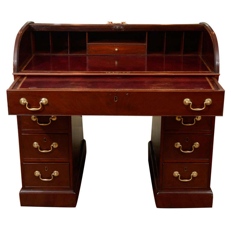Rare George III Mahogany Double Pedestal Desk For Sale