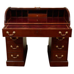 Antique Rare George III Mahogany Double Pedestal Desk