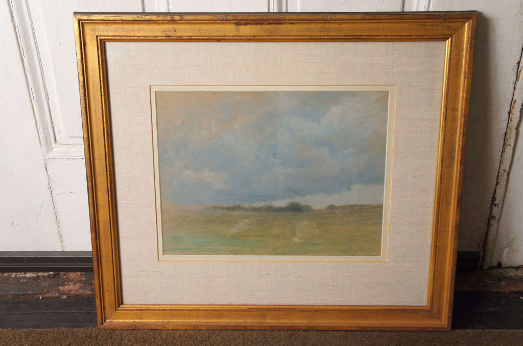 This fine pastel study was purchased from the estate of the artist’s son, Eliot Candee Clark and was one of his favorite small works on paper by his father. Walter Clark, born in 1880 in Brooklyn, studied engineering at the Mass Institute of